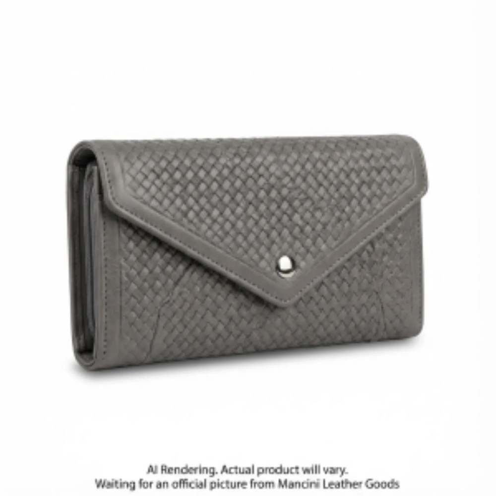 Basket Weave RFID Secure Clutch Wallet