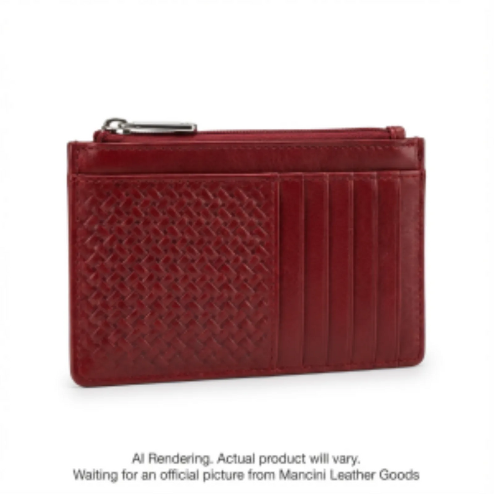 Basket Weave RFID Secure Card Case and Coin Pocket