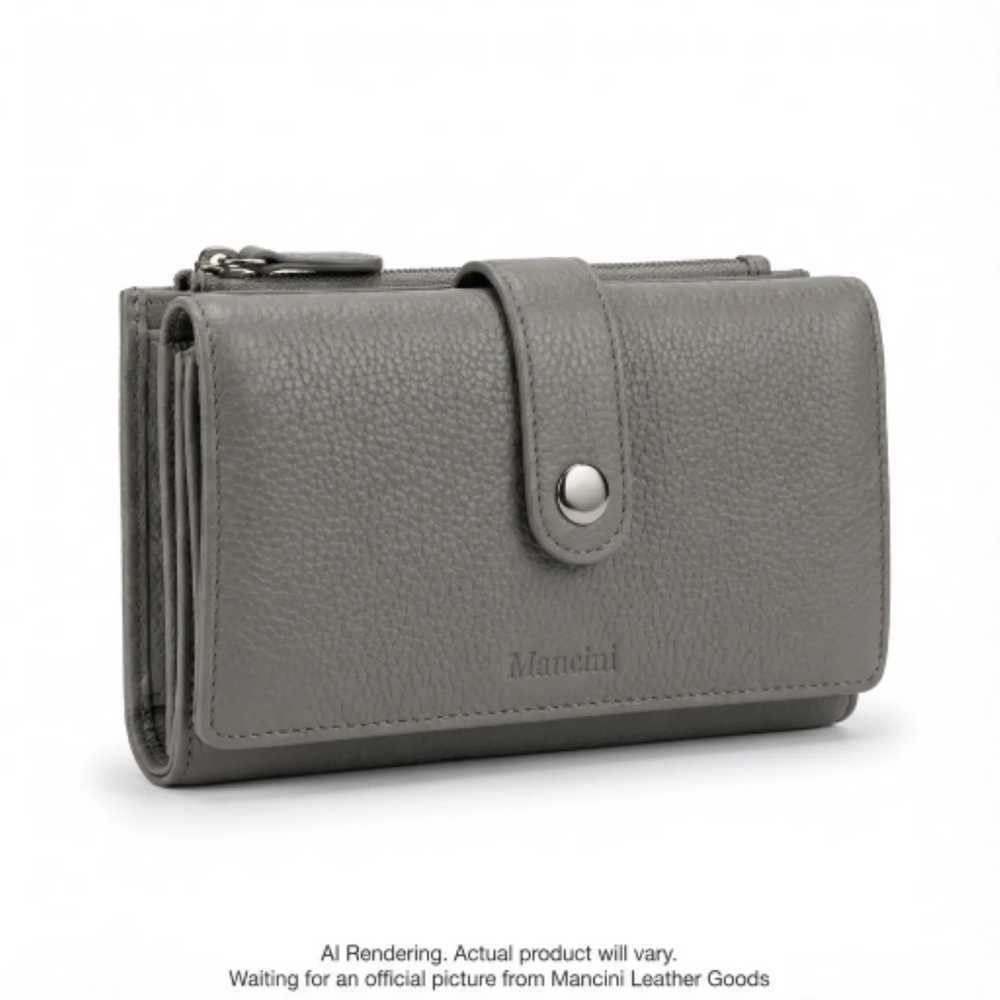 Pebbled Ladies’ RFID Small Clutch Wallet
