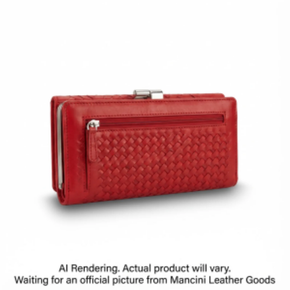 Basket Weave RFID Secure Clutch Wallet