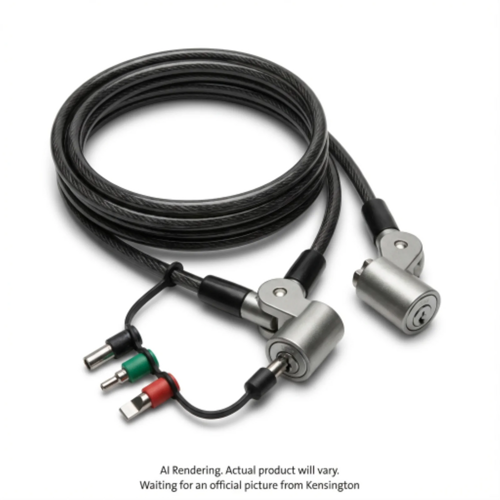 3-IN-1 KEYED LAPTOP LOCK TWIN HEAD