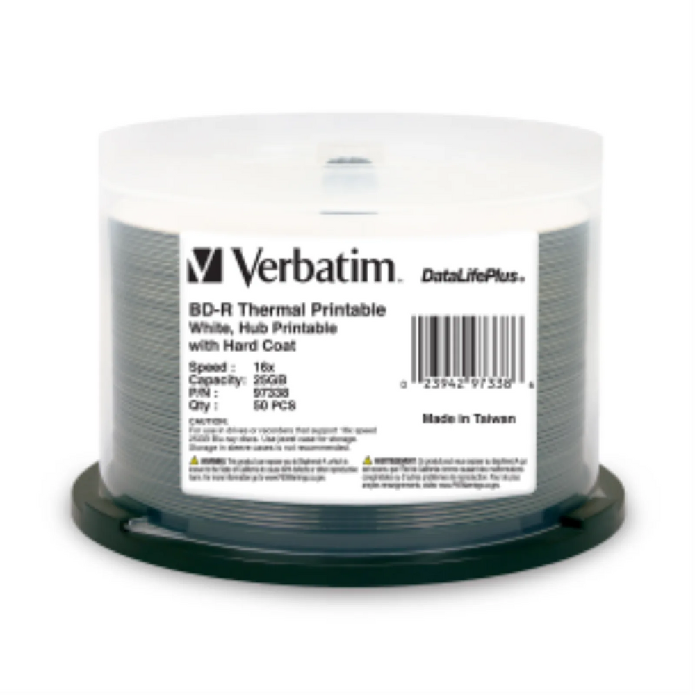 Verbatim BD-R 25GB 16X DL+ WHT HUB THERM 50PK SP