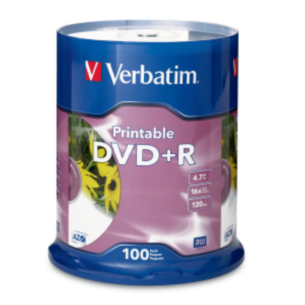 Verbatim DVD+R 4.7G 16X VRB AZO WHT IJ BH 100SP