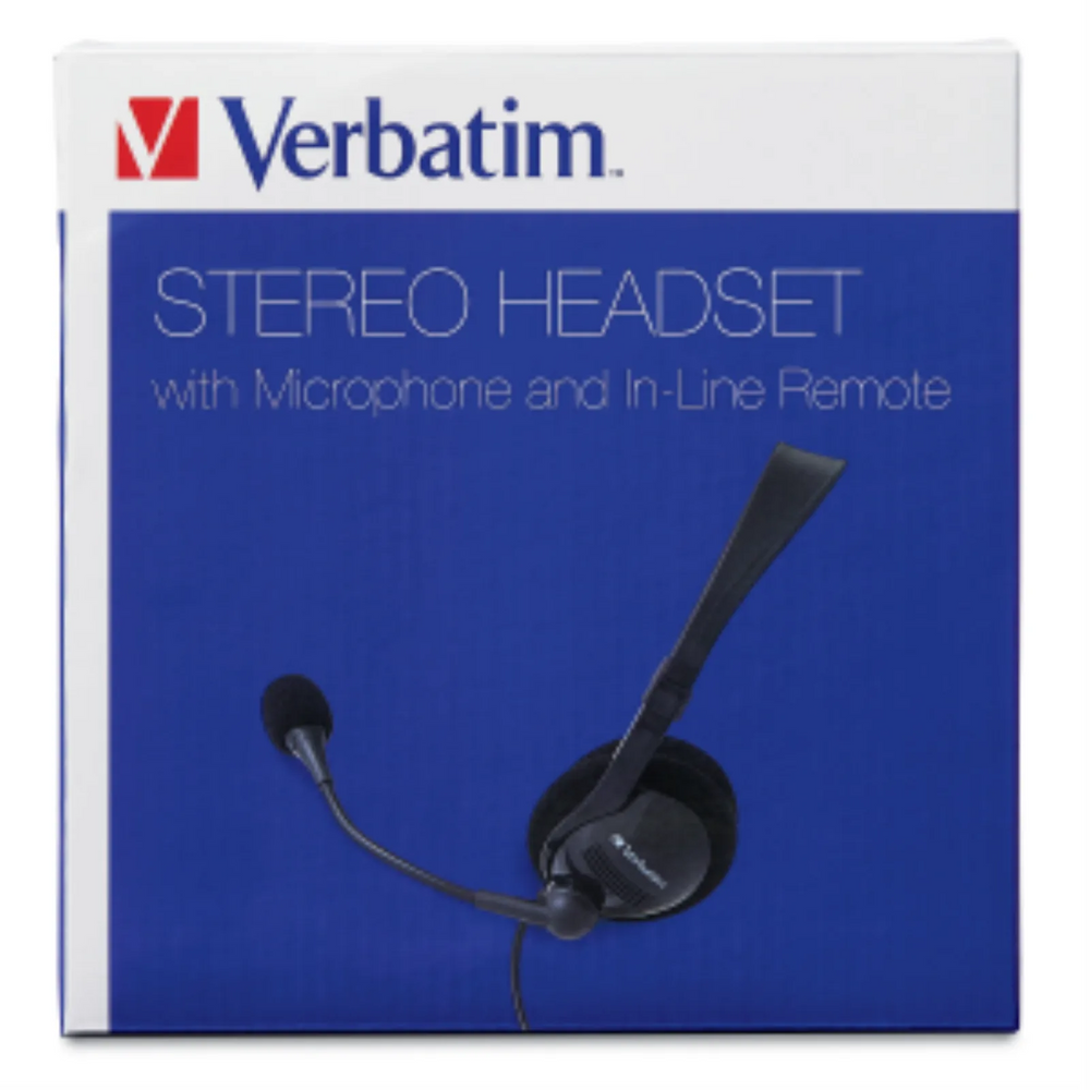 Verbatim Stereo Headset w/Microphone/Rem. RTLBX