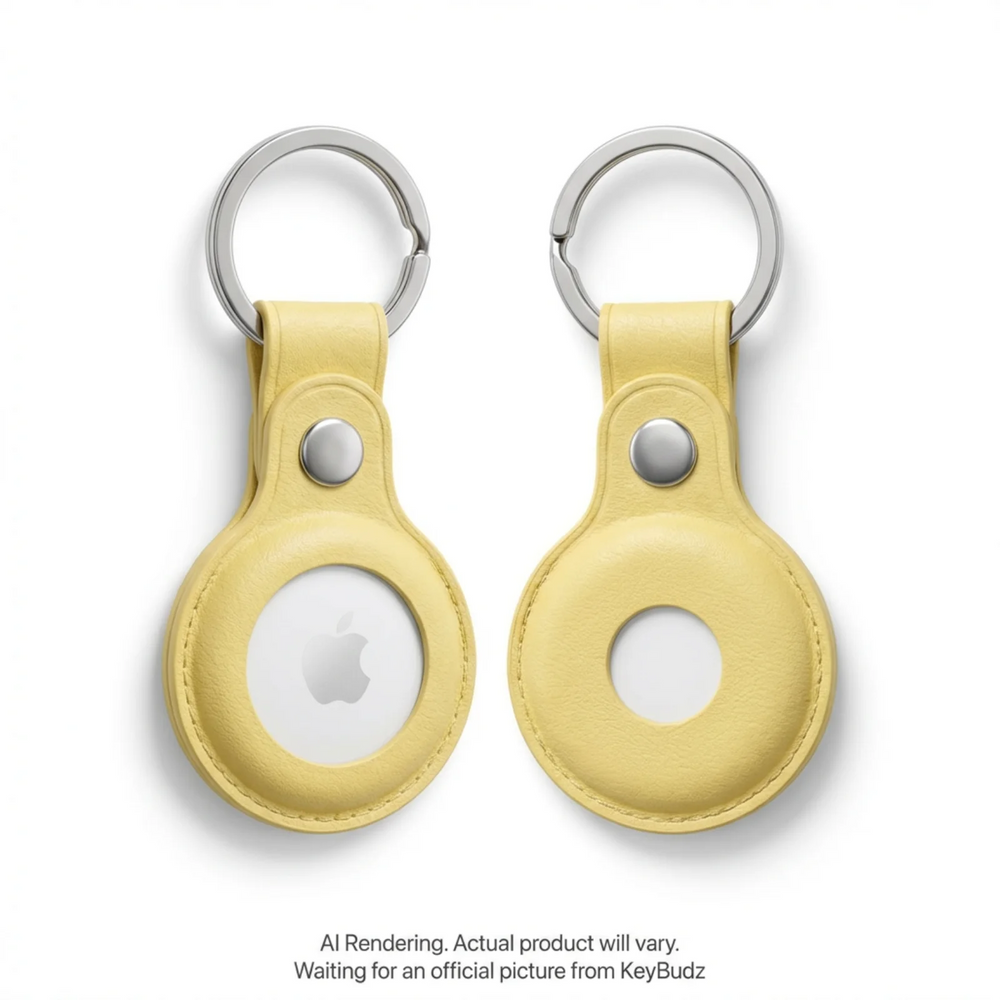 AirTag Snap Ring Keyring Pastel Yellow (2 Pack)