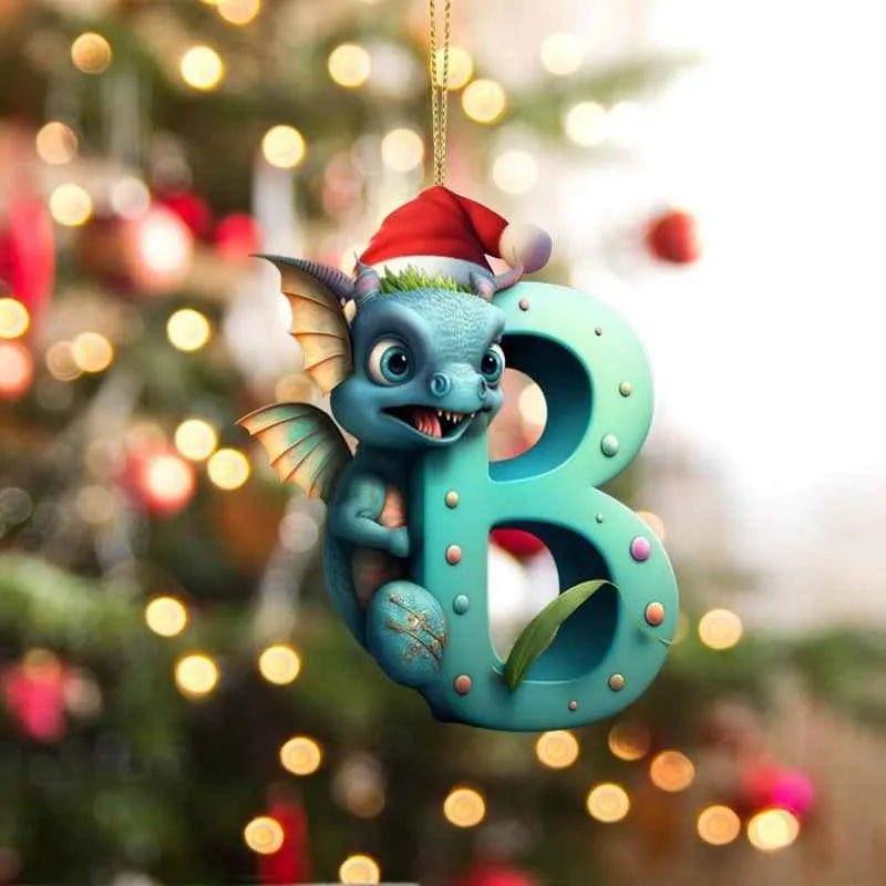 Christmas Tree Decoration 26 Letters Pendants
