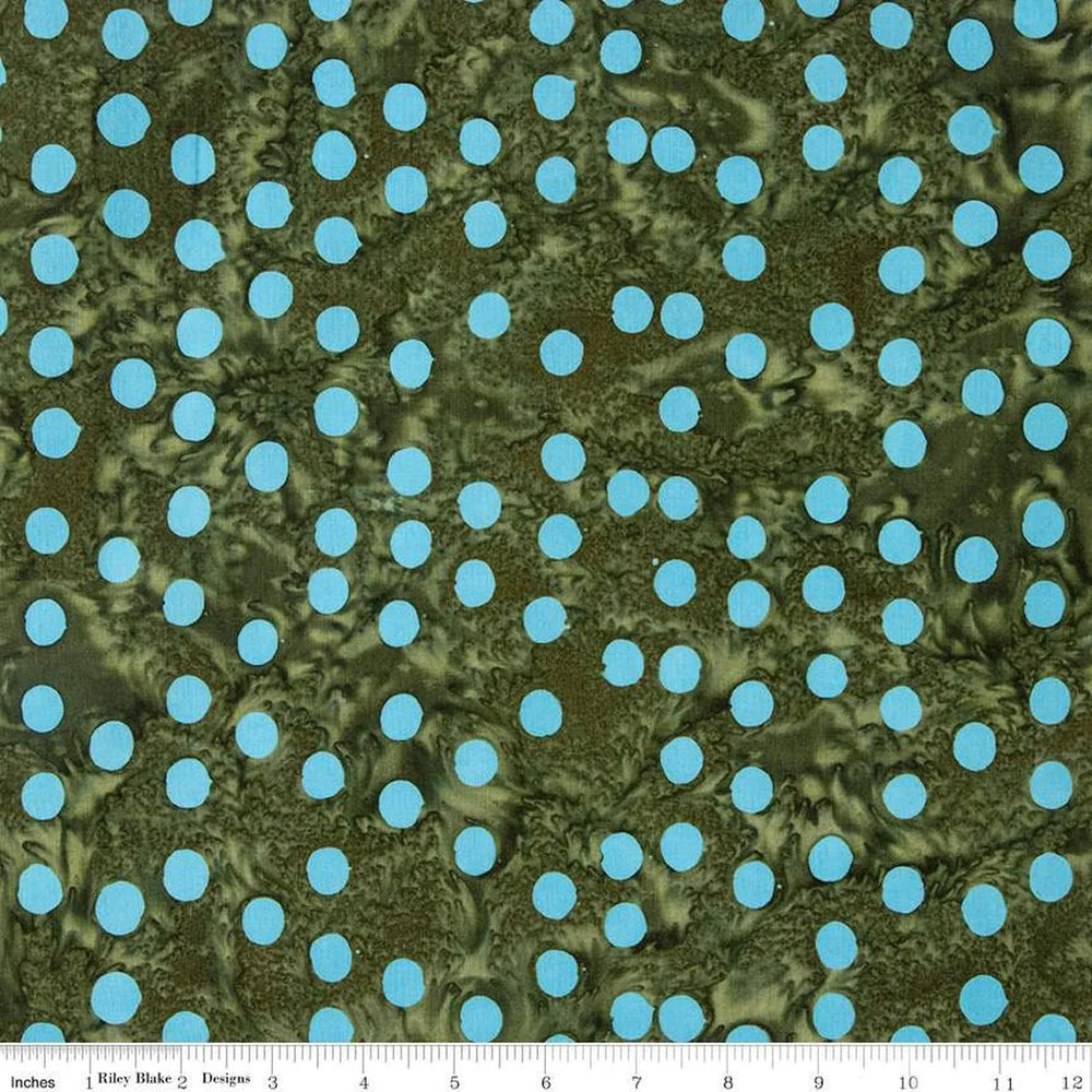 Riley Blake - Expression Batiks - Elemental - Polka Pop - Juniper