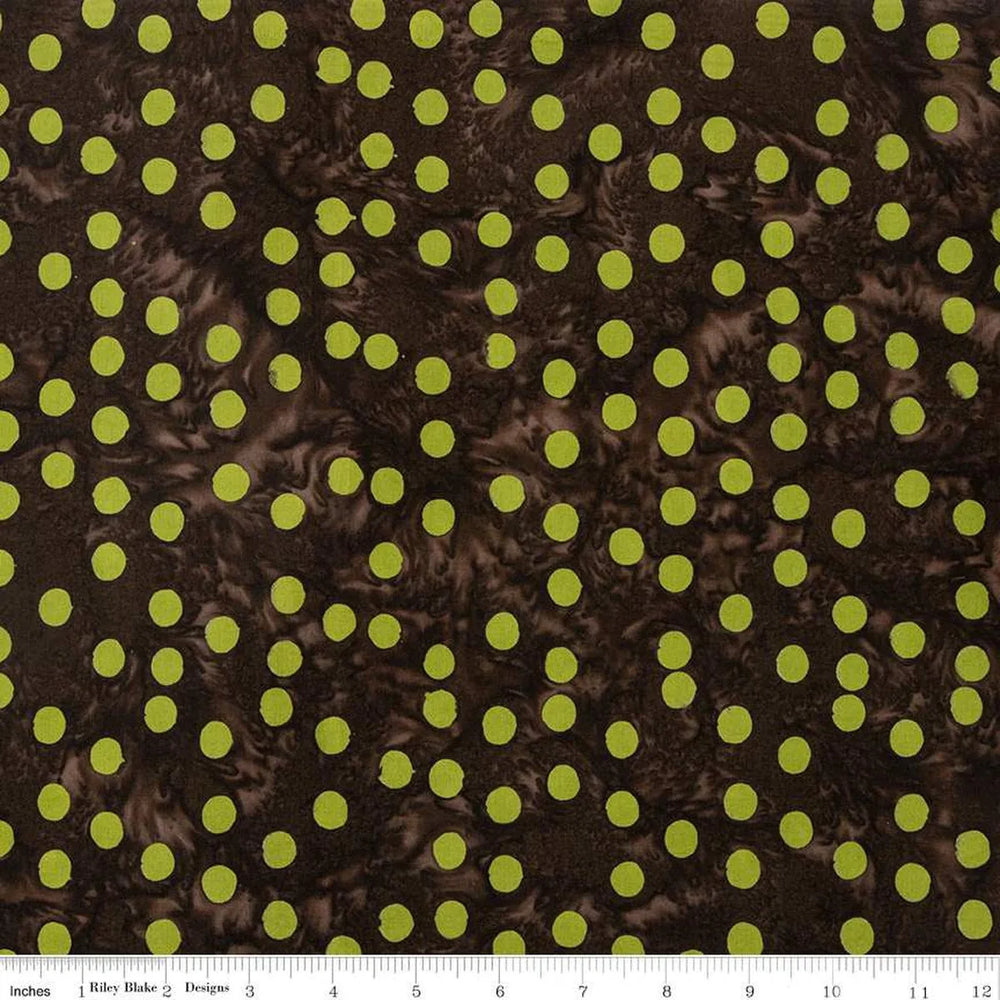 Riley Blake - Expression Batiks - Elemental - Polka Pop - Espresso