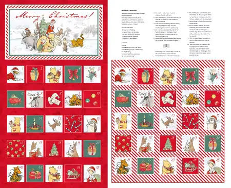 Christmas at Pooh Corner - Advent Calendar - Red - 9113PS-88