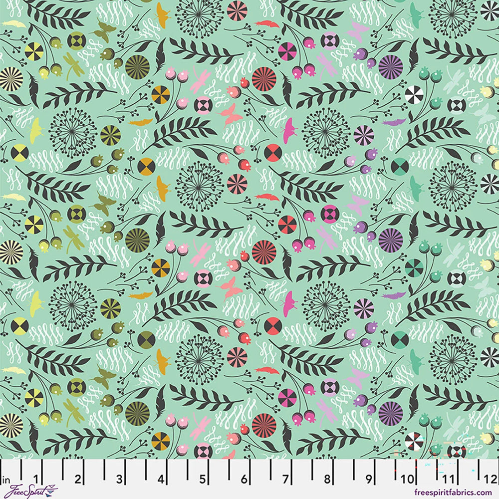 Tula Pink - Prince Charming Déjà Vu - Dandelion - Sweet Mint - PWTP279.SWEETMINT