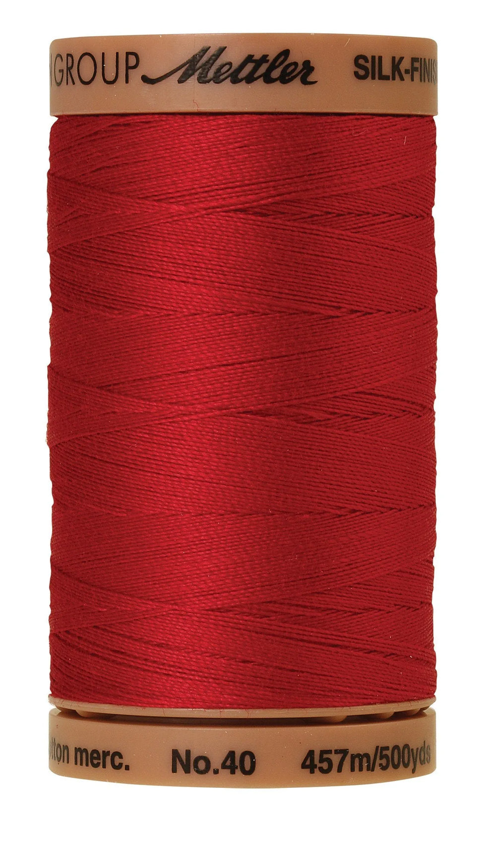 Mettler Silk-Finish 40wt Solid Cotton Thread 500yd/457M Country Red