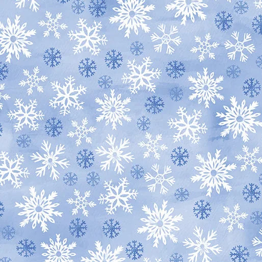 Snowflake Wishes - Nicole DeCamp - Wintery Snowflakes Light Blue - 15191-50