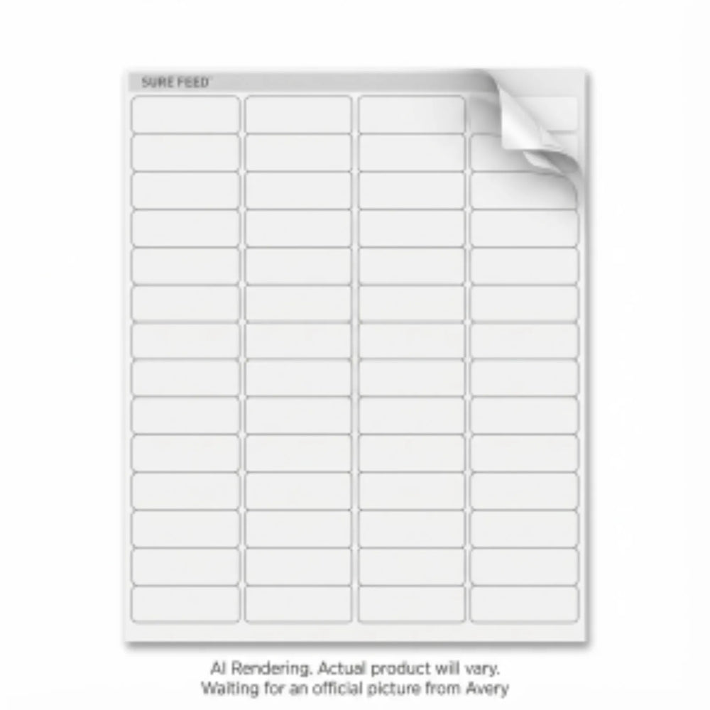 Avery Easy Peel Return Address Labels, 2/3" x 1-3/4", White, Inkjet, 1,500 Labels (8195)