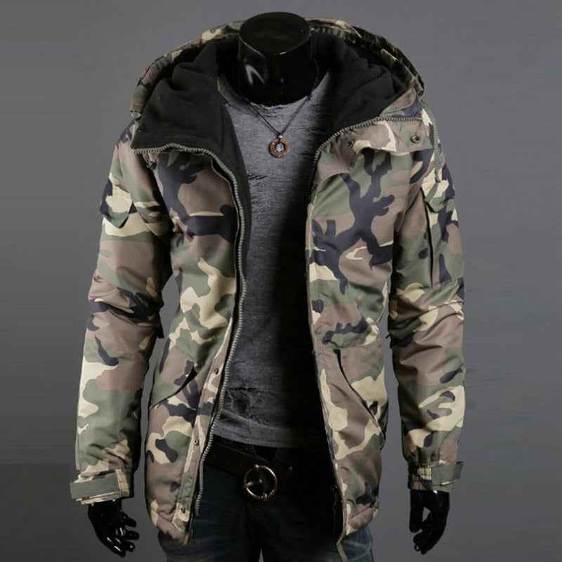 Veste à Capuchon Camo Militaire – Mode Légère Britannique pour Homme