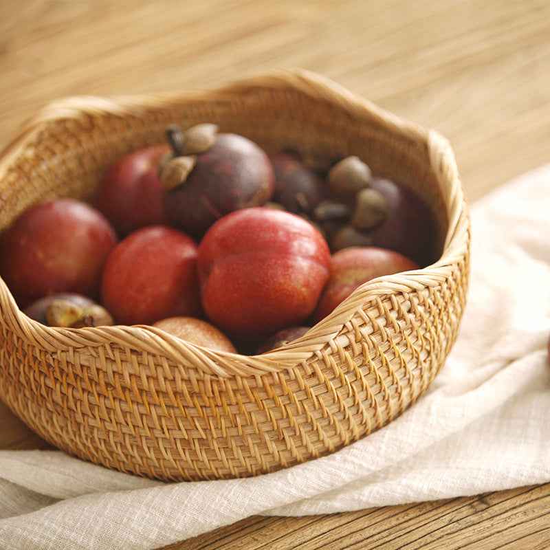 Panier de rangement tressé à la main en bambou