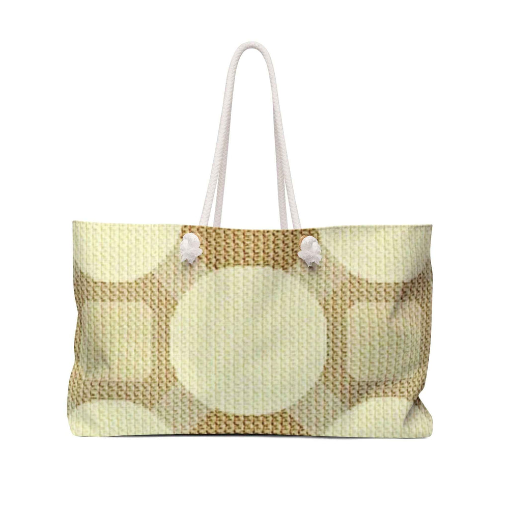Sac de voyage à cercles géométriques neutres, fourre-tout rétro à motif beige, sac polyvalent de voyage pour maman, grand sac de plage