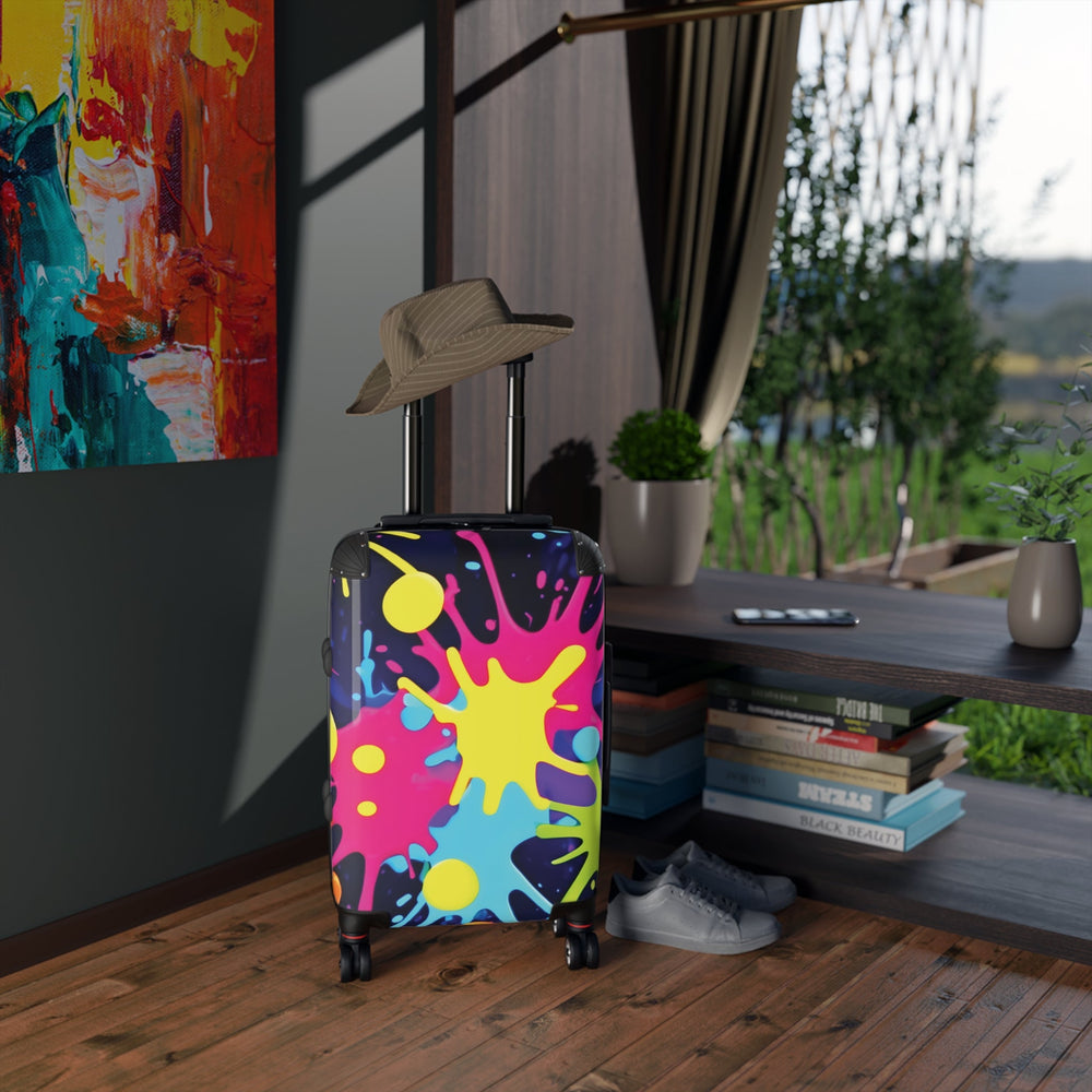Color Splash Suitcase — Bright Paint Splat Carry-On for Travelers