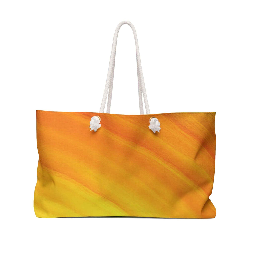 Sac de fin de semaine dégradé coucher de soleil | Grand sac fourre-tout de plage jaune orangé