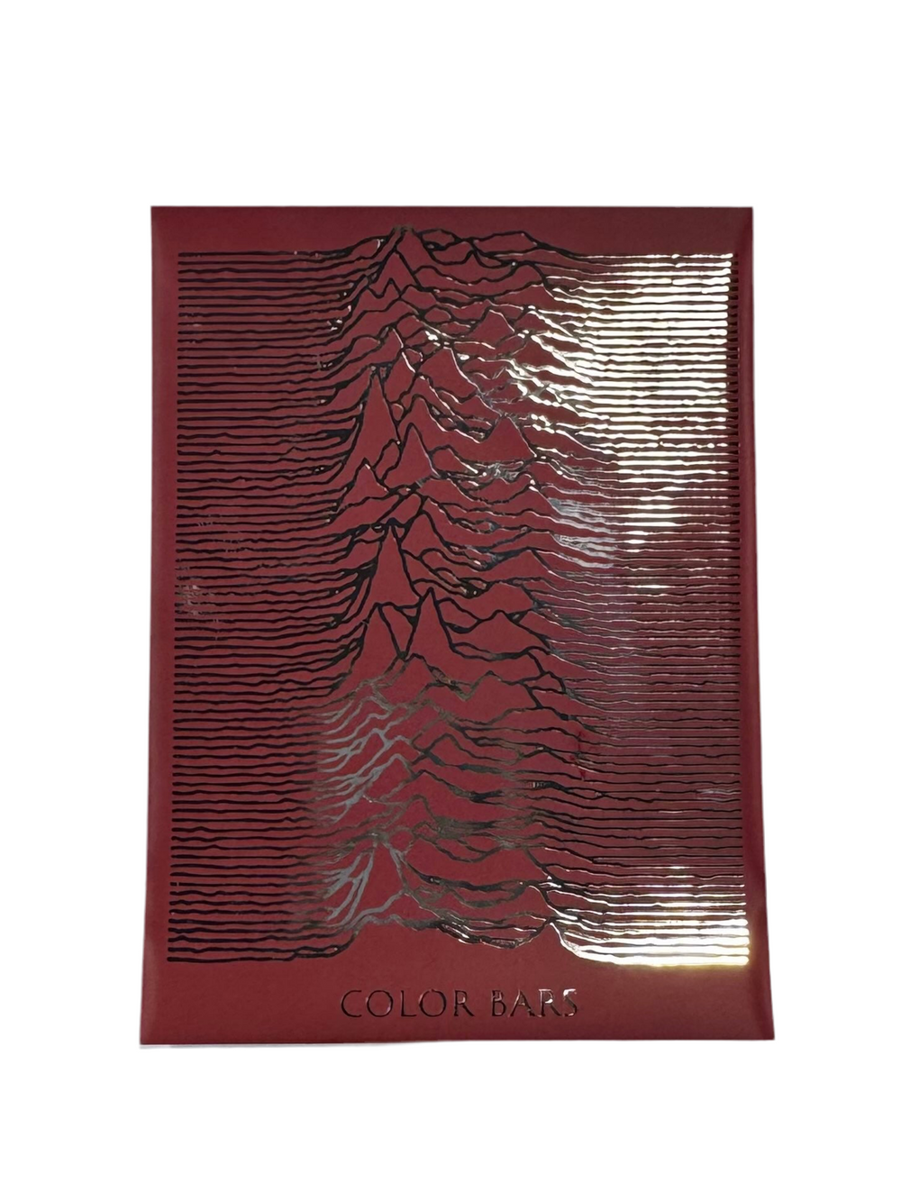 Color Bars 'Reflective Mountain' Sticker - Red Wine