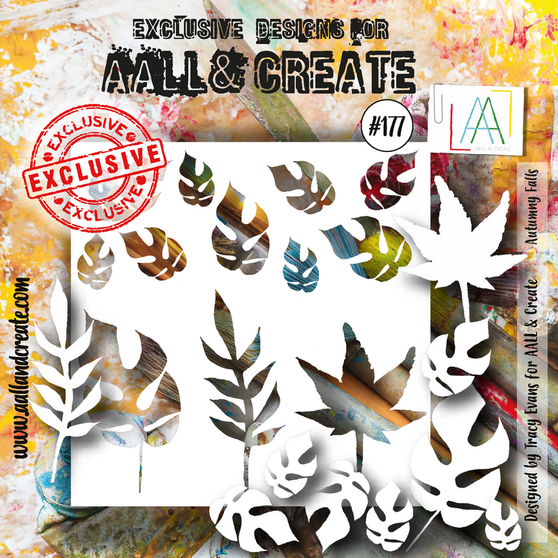 AALL and Create Pochoir 6"x6" - #177 - Chutes d'Automne