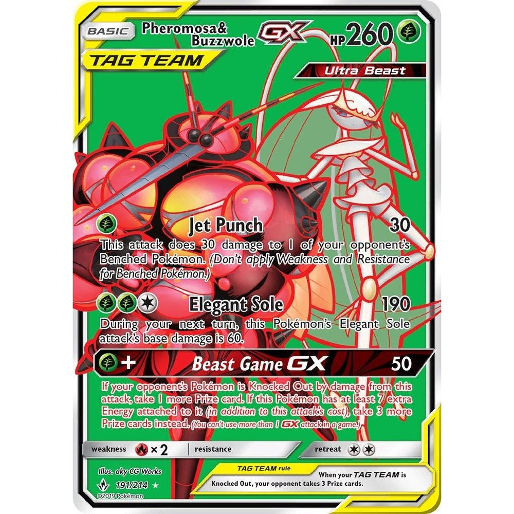 Pheromosa & Buzzwole GX (191) (Full Art) (191/214) (SM10)