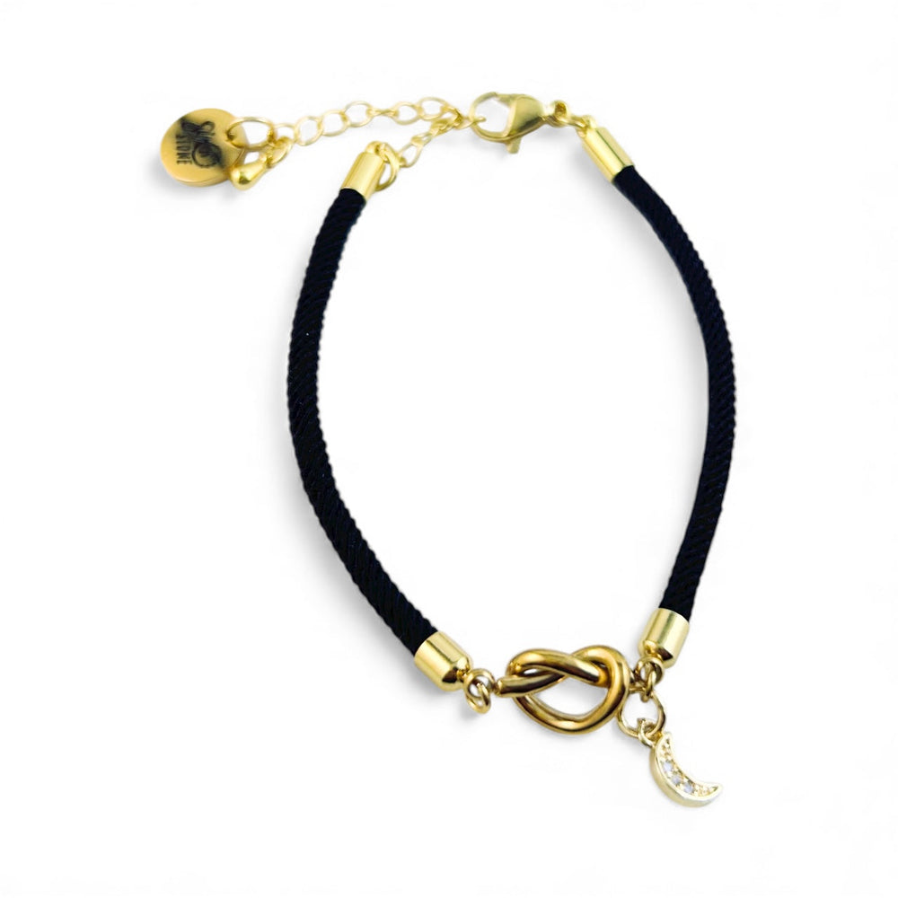 Bracelet en corde Knot & Moon