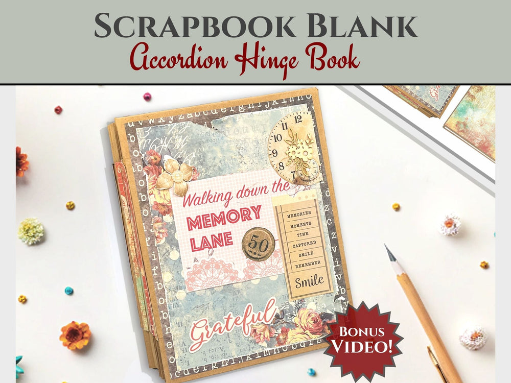 CrafTreat Scrapbook Blanks - Livret en accordéon à charnière - Noir