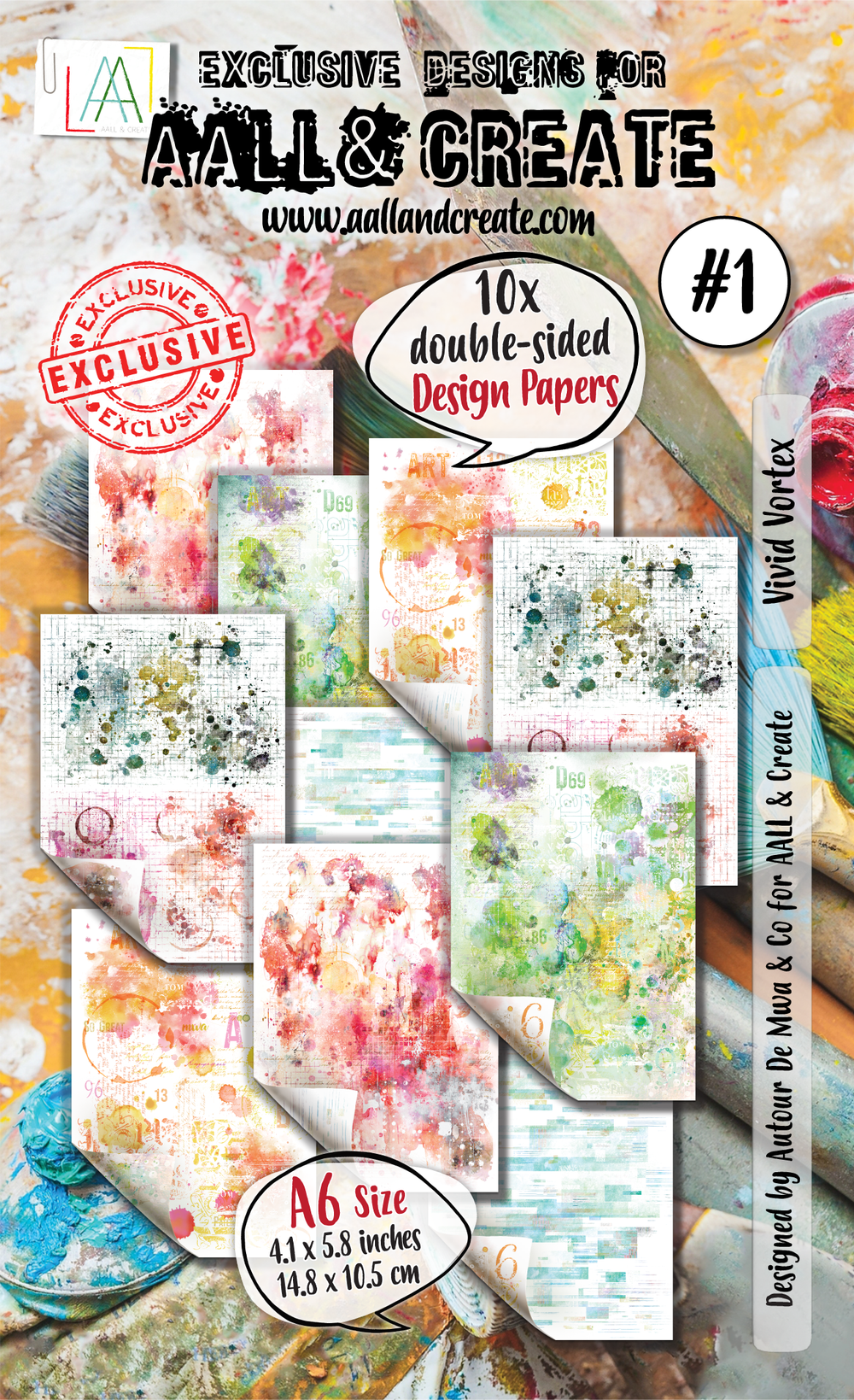 AALL and Create - A6 Design Paper - Vivid Vortex — Ecstasy Crafts