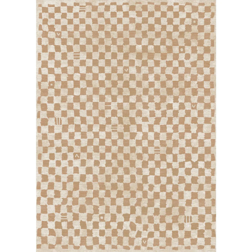 Metro Checkered Natural Rug