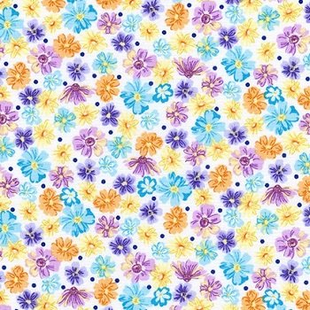 WildFlowers by Flowerhouse - Natural — Cottage Quilting Ltd.