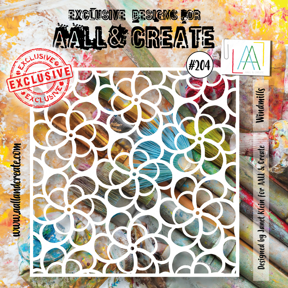 AALL and Create 6"x6" Stencil - 204 - Windmills