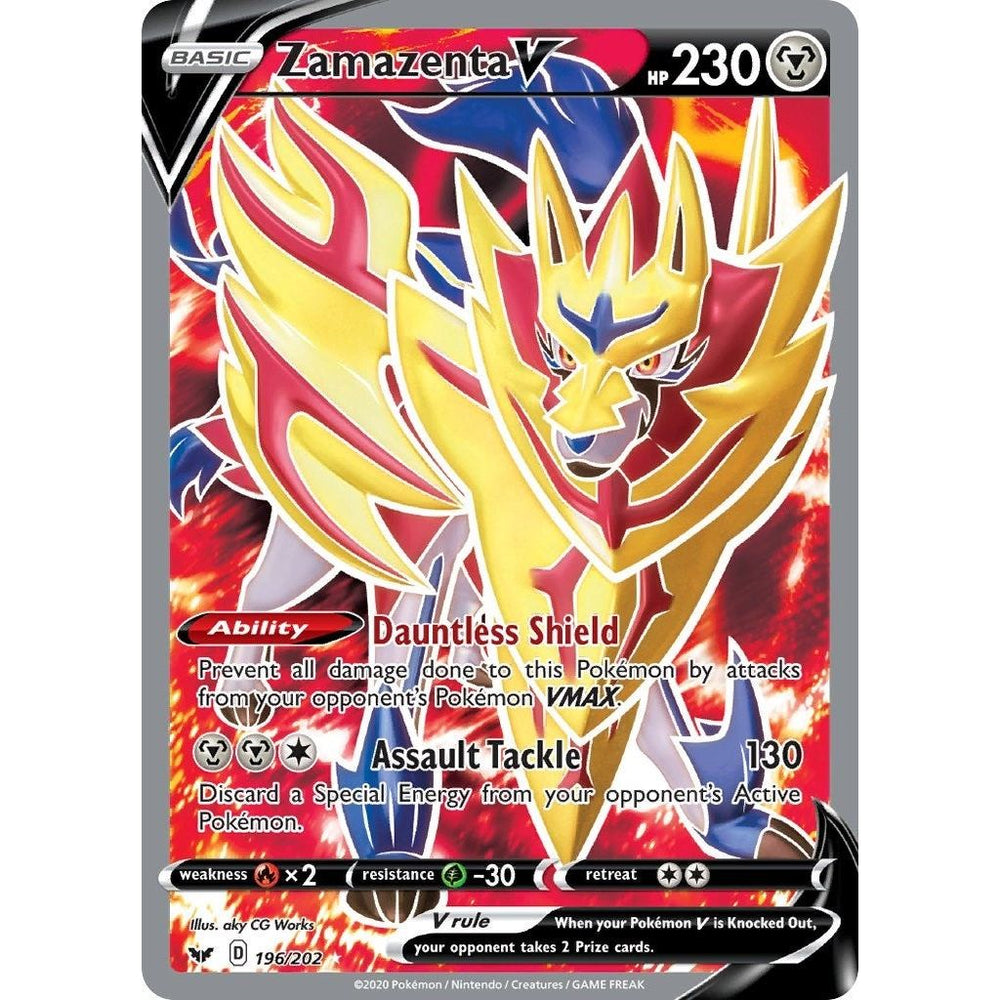 Zamazenta V (Full Art) (196/202) (SWSH01)