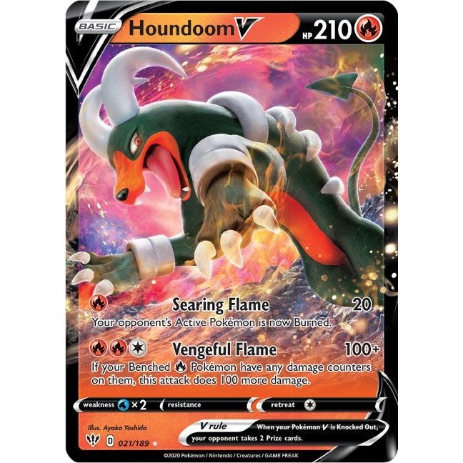 Houndoom V (021/189) (SWSH03)