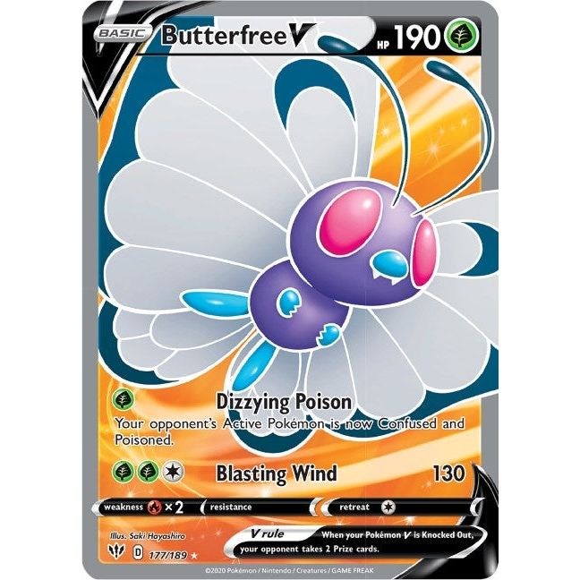 Butterfree V (Full Art) (177/189) (SWSH03)