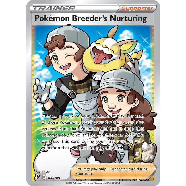 Pokemon Breeder's Nurturing (Full Art) (188/189) (SWSH03)