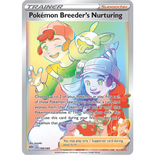 Pokemon Breeder's Nurturing (Secret) (195/189) (SWSH03)