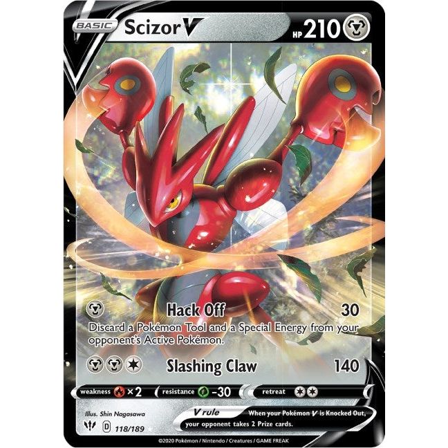 Scizor V (118/189) (SWSH03)
