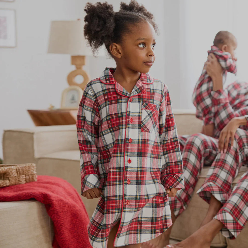 Flannel Night Gown | Red Tartan Plaid | Petit Lem