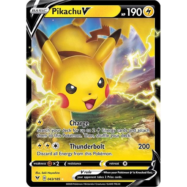 Pikachu V (043/185) (SWSH04)