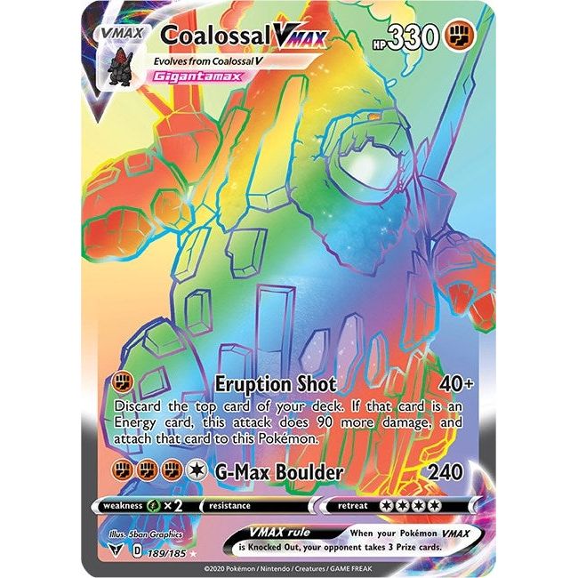 Coalossal VMAX (Secret) (189/185) (SWSH04)