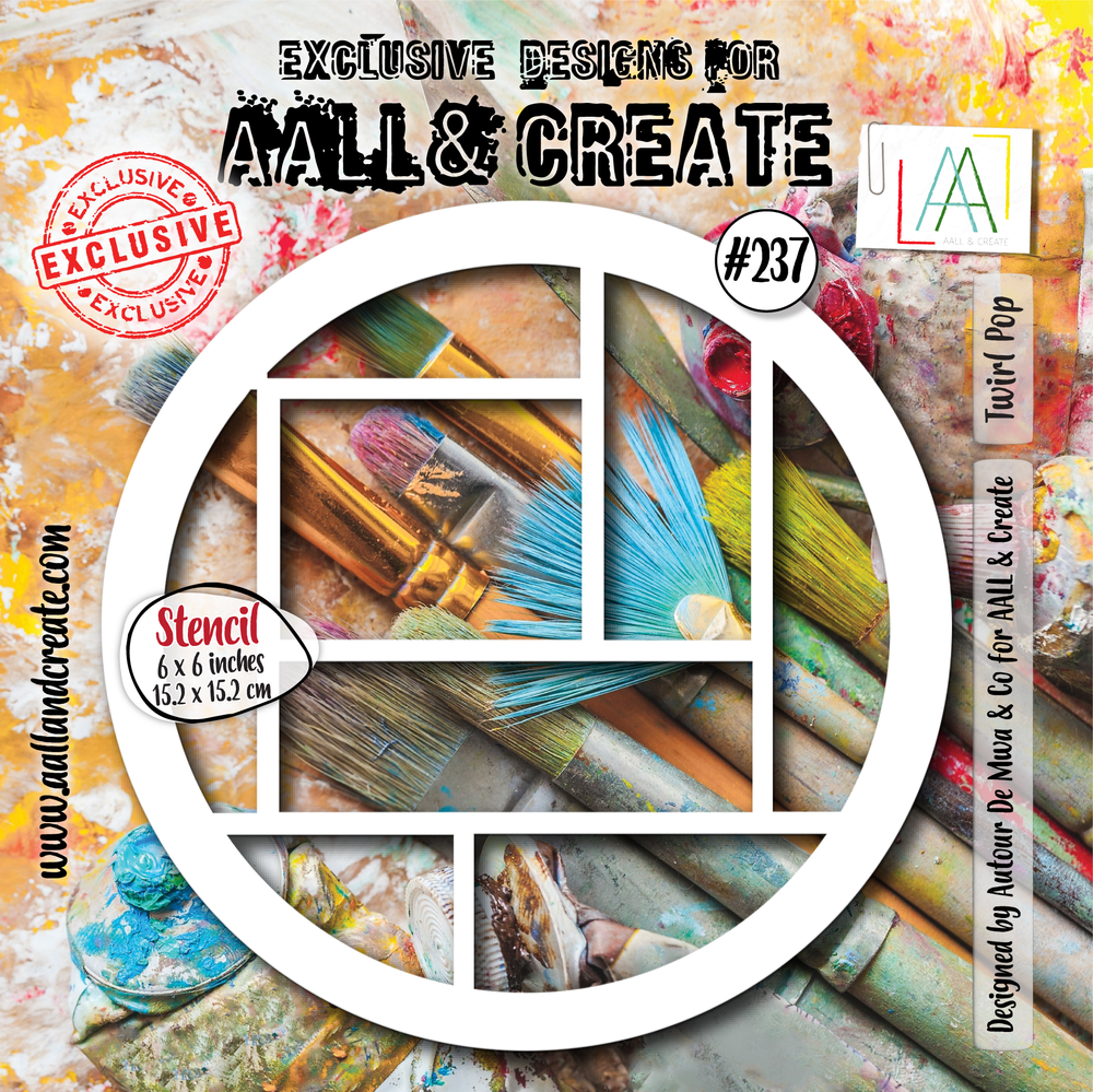 AALL et Create - Pochoir 15x15cm - Twirl Pop