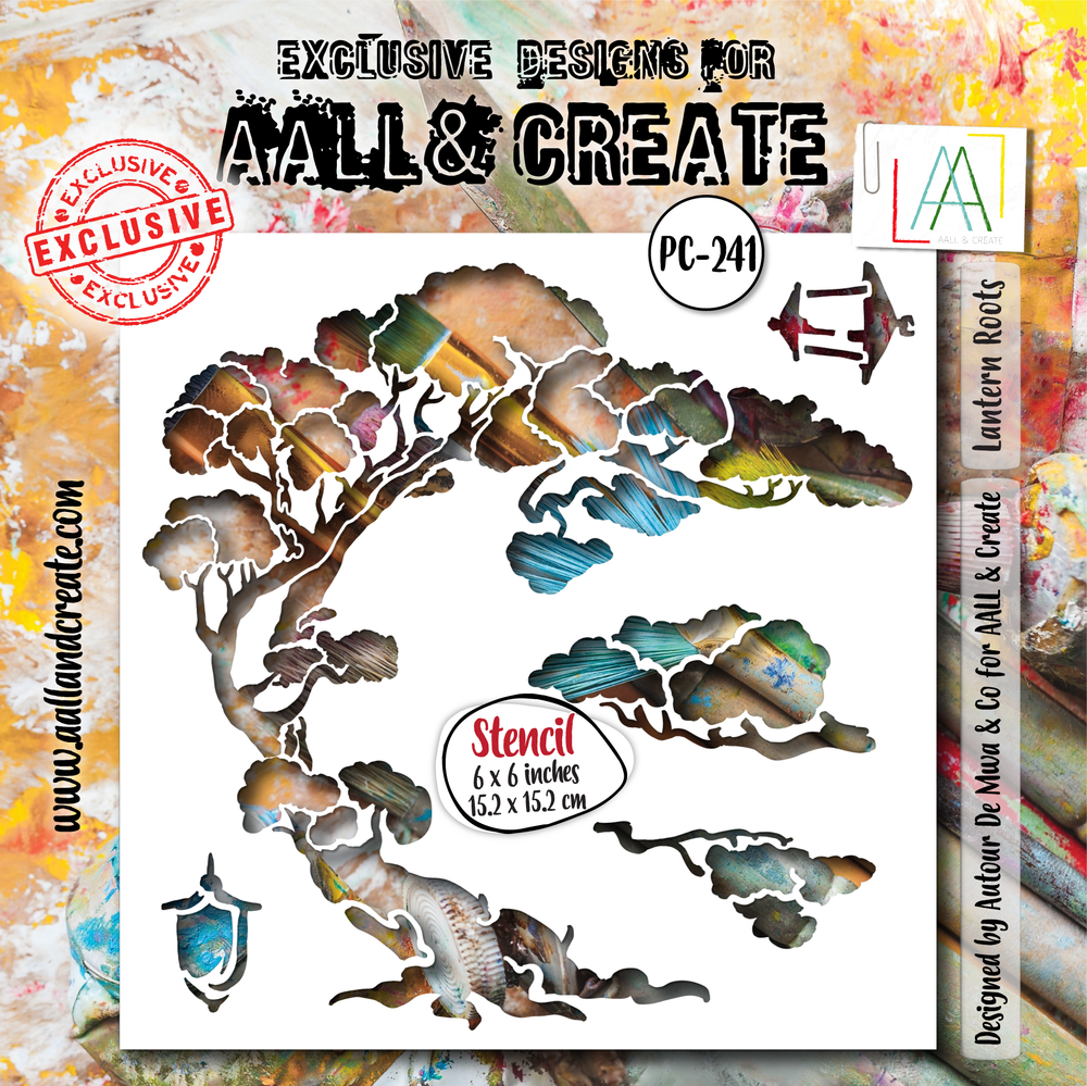 AALL and Create - 6"x6" Stencil - Lantern Roots