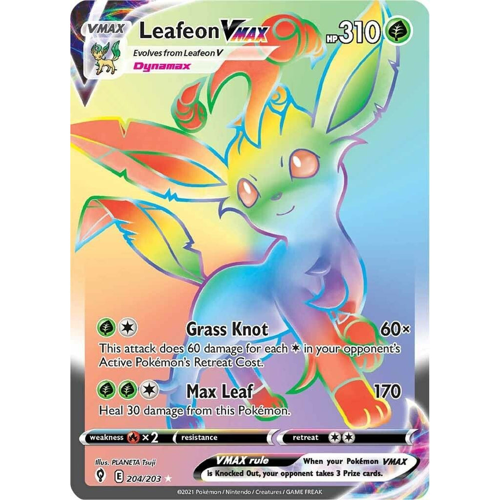Leafeon VMAX (Secret) (204/203) (SWSH07)