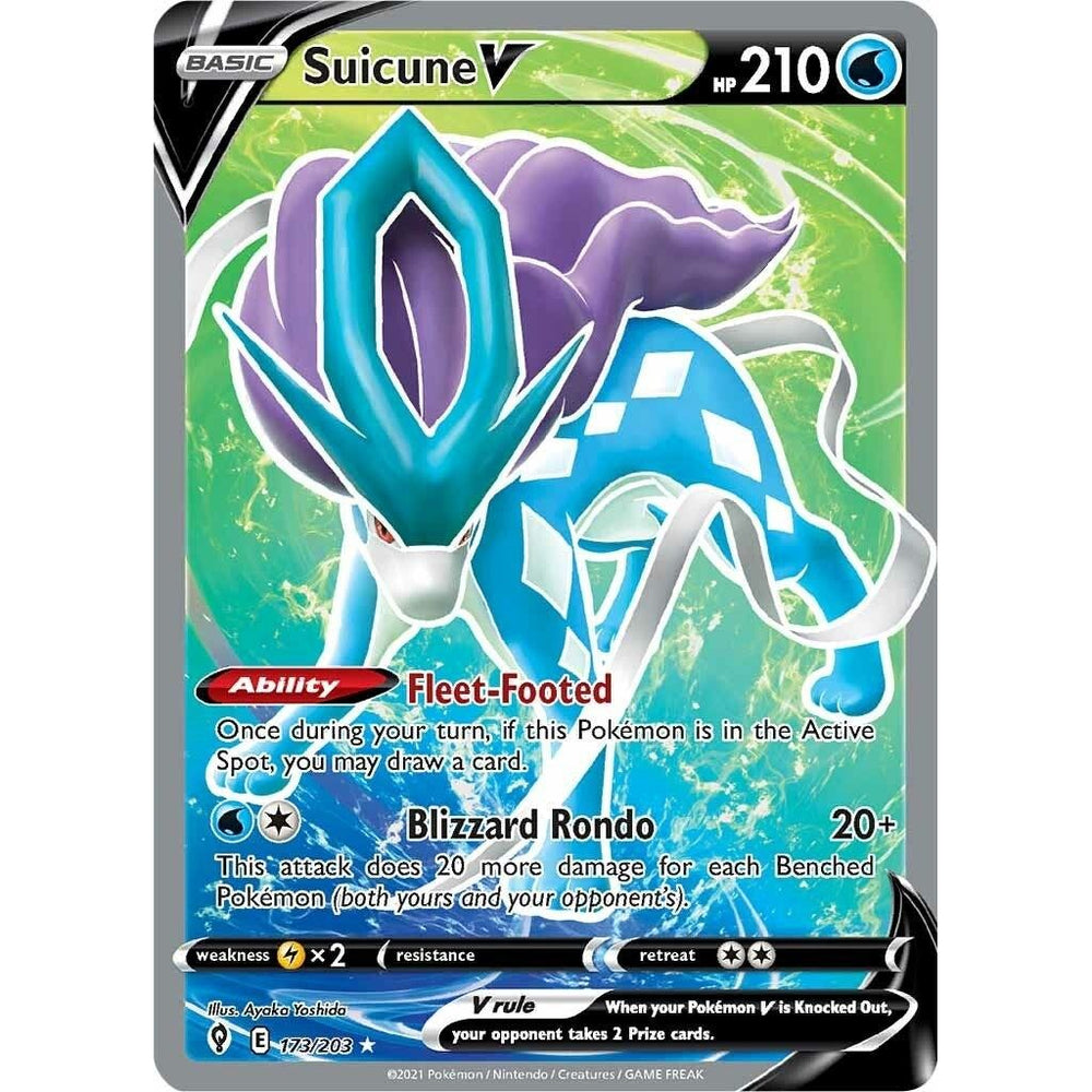 Suicune V (Full Art) (173/203) (SWSH07)
