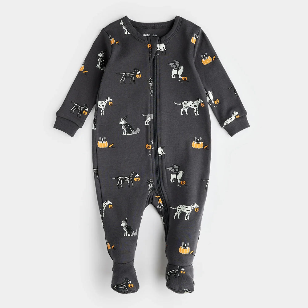 Combinaison-dormeuse "Howl-oween Print on Asphalt" | Petit Lem