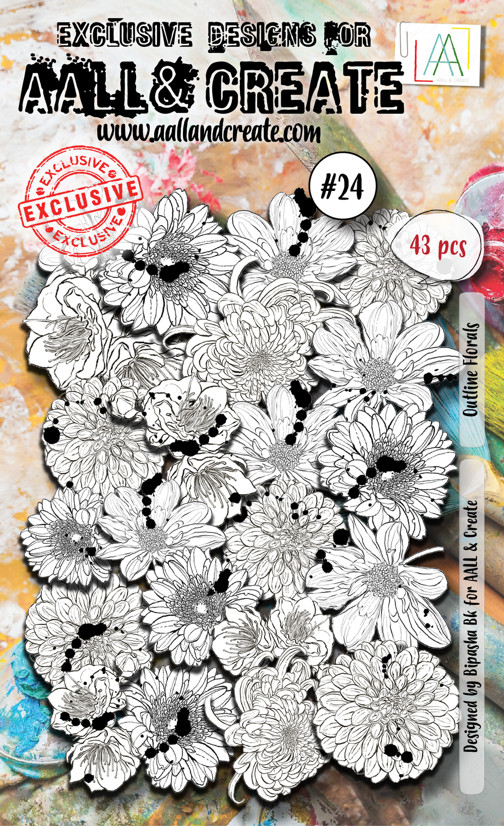 AALL and Create Ephemera Die-Cuts - 24 - Outline Florals — Ecstasy Crafts