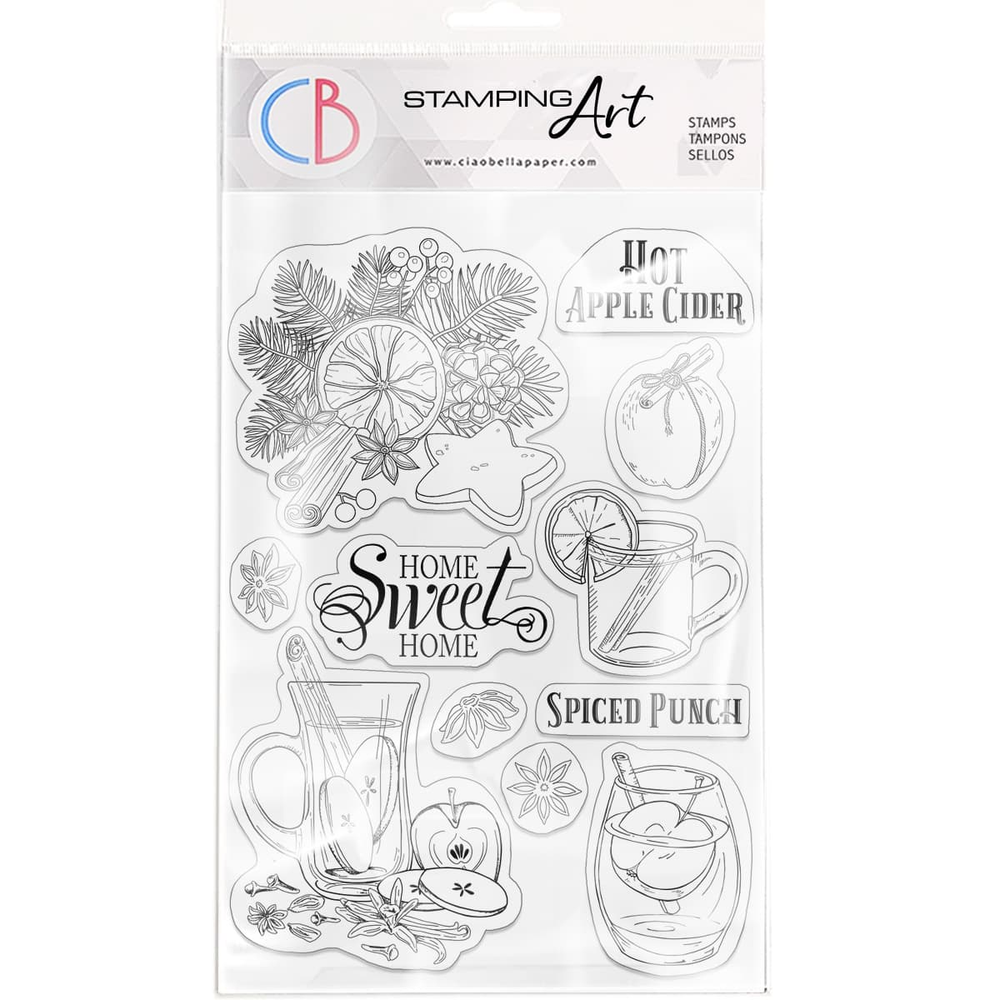 Ciao Bella Clear Stamp Set 6"x8" Cidre de pomme chaud