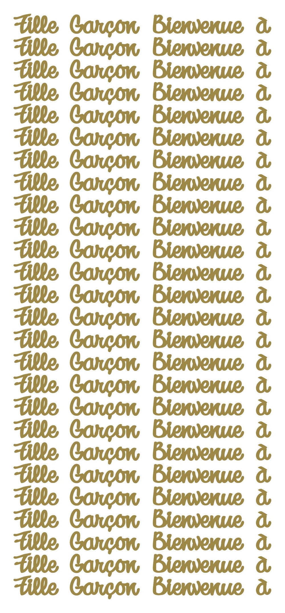 Autocollants à Décoller - Fille Garçon Bienvenue