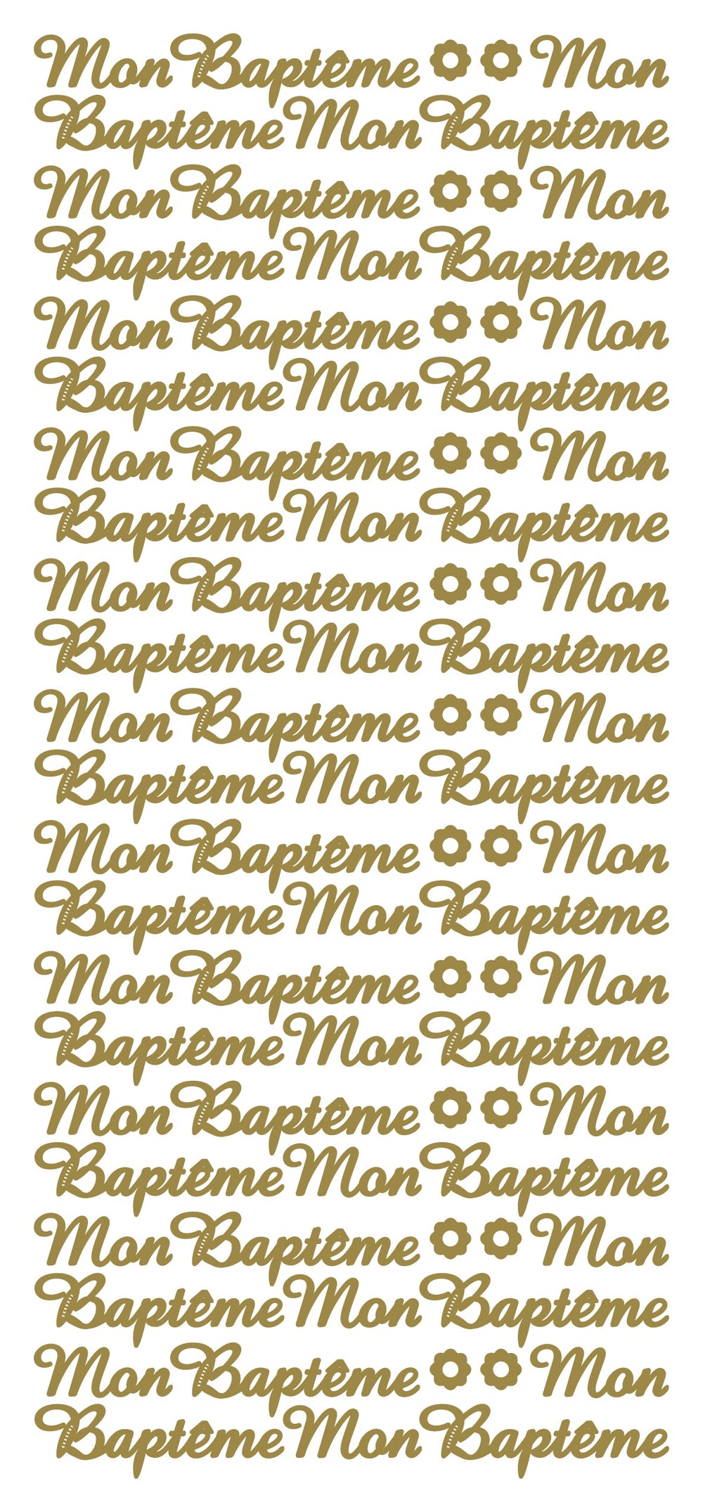 Autocollants à décoller - Mon Baptême