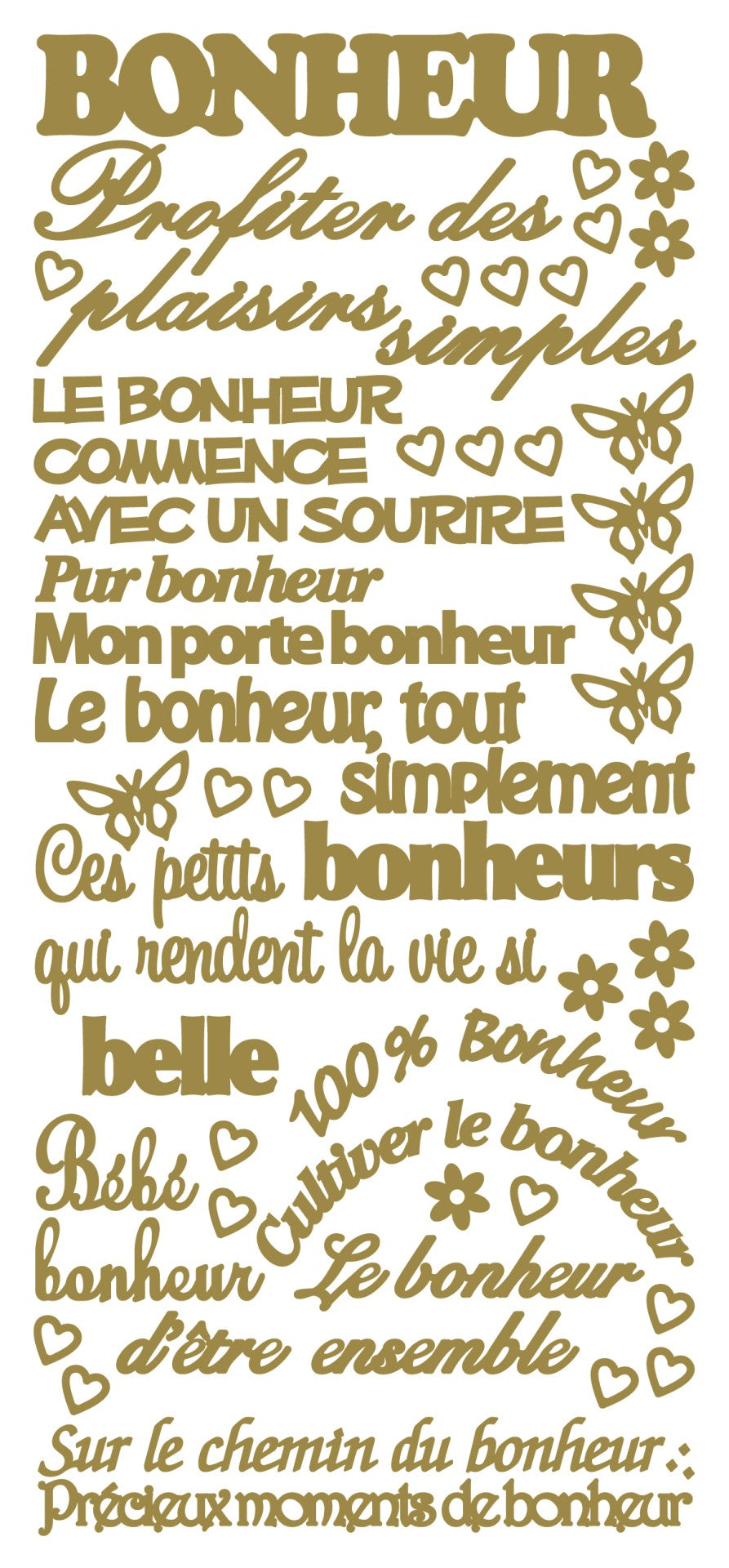 Stickers à décoller - Bonheur